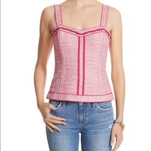 White House black market tweed bustier top